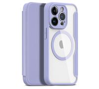 Iphone 14 Pro Étui Folio Dux Ducis Skin X Pro Compatible Magsafe Fermeture Magnétique (Mauve)