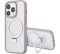 iPhone 14 Pro Max coque iPhone 14 Pro Max coque de protection Ring Stand Backcover met MagSafe plastique gris Accezz