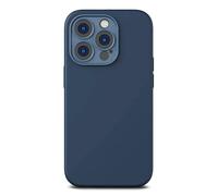 Iphone 14 Pro Max Coque Magsafe Baseus Liquid Silica Gel Avec Protection D'Écran En Verre Trempé Incluse (Bleu Marine)