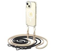 Iphone 15 - Coque Transparente Magsafe Tech-Protect Flexair Chain Avec 2 Tours De Cou Amovibles
