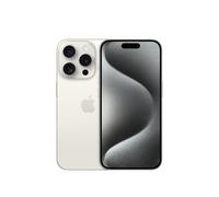 Apple iPhone 15 Pro 15,5 cm (6.1") Double SIM iOS 17 5G USB Type-C 256 Go Titane, Blanc