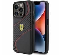 CG Mobile – Étui Ferrari Twist métallique – iPhone 15 Pro – Noir