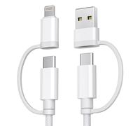 iPhone 16 15 Pro Max Charger Cable Multi USB C 2M,4-in-1 Universal Type C Quick Charge Cord with USB-A/Lightning Ports for 14 13 Plus,Carplay,Apple iWatch 10 9 8,Airpods 4,iPad,S24