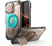 Iphone 16 Pro Case Magnetic With Camera Protector Adjustable Stand [Magsafe Compatible] (Ubmag Xt) Military Protection Rugged With Kickstand For Iphone 16 Pro 6.3 Inch,Rose Gold
