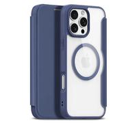 Iphone 16 Pro - Étui Folio Dux Ducis Skin X Pro Compatible Magsafe Fermeture Magnétique (Bleu)
