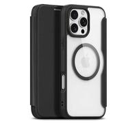 Iphone 16 Pro - Étui Folio Dux Ducis Skin X Pro Compatible Magsafe Fermeture Magnétique (Noir)
