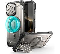 Iphone 16 Pro Magnetic Case With Camera Protector Adjustable Stand [Magsafe Compatible] (Ubmag Xt) Military Protection Rugged With Kickstand For Iphone 16 Pro 6.3 Inch,Grey