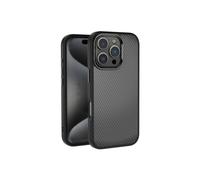 iPhone 16 Pro Max Case Carbon Fiber Look Glossy Camera Frame Venus Cover Black