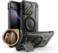 Iphone 16 Pro Max Case Magnetic With Camera Protector Adjustable Stand [Magsafe Compatible] (Ubmag Xt) Military Protection Rugged With Kickstand For Iphone 16 Pro Max 6.9 Inch,Black2