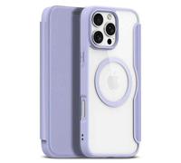 Iphone 16 Pro Max - Étui Folio Dux Ducis Skin X Pro Compatible Magsafe Fermeture Magnétique (Mauve)