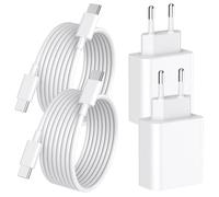 iPhone 17 16 Chargeur, 4-Pack [Apple MFi Certifié ] 20W USB C Chargeur Rapide et 2M Cable Charge Secteur Mural Adaptateur Alimentation pour iPhone 17/17 Pro Max/Air/16/16e/16 15 Plus/16 15 Pro Max/15