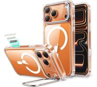 Iphone 2025 Pro Max Case,Military Grade Drop Protection,Stash Stand,Camera Control Protection,Magsafe Compatible,Cloud Series,Clear.
