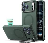 Iphone 2025 Pro Silicone Case With Military Grade Drop Protection Stand Stash Protection For Camera Control Compatible Magsafe Cloud Series Green