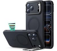 Iphone 2025 Pro Silicone Case With Military Grade Drop Protection Stand Stash Protection For Camera Control Compatible Magsafe Cloud Series Black