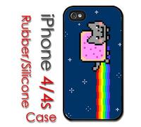 iPhone 4 4S Rubber Silicone Case - Nyan Cat Pop Tart