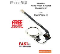 IPHONE 5s, Se Complet Bouton Accueil Kit de Rechange Avec Support Argent/Blanc