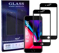 Iphone 7/Iphone 8/Iphone Se Screen Protector, [2 Pack] [Black] [Ultra Strong 9h Tempered Glass] Anti-Scratch, Bubble Free, Anti-Fingerprint, High Respontivity, Hd Screen Protector For Iphone