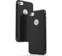 iPhone 7 Miroir Coque de téléphone portable par NALIA, Ultra Slim Cover Mirror Case Hard Cover Noir
