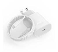 iPhone Chargeur Rapide, 20W USB C Adaptateur Secteur Prise, Certifié Apple MFi Chargeur Bloc Compatible avec iPhone 17/16/16 Plus/16 Pro/16 Pro Max/15/iPad Air/AirPods, avec 2M Câble de Type-C vers C