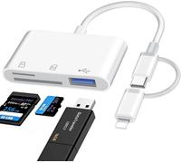 iPhone SD Card Reader, [Apple MFi Certified] 3 in 1 SD Card Reader for iPhone, USB C SD Card Reader for i-Phone 15/14/iPad/MacBook Pro/Air/Samsung/Android