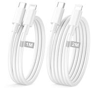 iPhone USB C Cable 1M+2M 2 Pack [MFi Certified], USB C to Lighting Cable USB C Fast Charging Cable Lighting Cable 2 m Wire iPhone Cord USBC for 14/13/12 Pro Max/11/XS/XR/8/7/6/SE/iPad