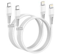 iPhone USB C Cable 2M Pack of 2[MFi Certified], USB C to Lightning Cable iPhone Fast Charging Nylon Lightning Cable USB C Wire iPhone Charger Fast Cord for iPhone 14 Pro Max 13 12 Mini 11