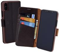 IPHONE X XS Housse Étui Style Livre Portefeuille Coque En Braun