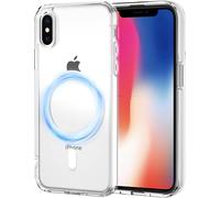 Iphone X/Xs Magnetic Case Compatible With Magsafe Wireless Charging, Anti-Yellowing Hard Pc Back Cover Anti-Scratch + Tpu Bumper Shockproof Transparent