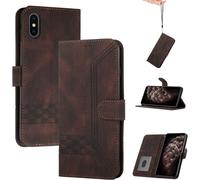 Iphone Xs Max,Tpu Klapphülle Schutzhülle Für,Lederhülle Mit Standfunktion Und Kartenfach-Braun