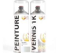 ipixline Kit Retouche Peinture Carénage Moto - Bombe Aérosol Peinture 400 ml, Vernis Brillant 1k 400 ml - Compatible avec Triumph - Crystal White NW
