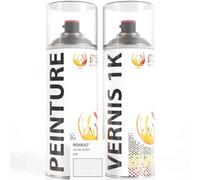 ipixline Kit Retouche Peinture Carrosserie Voiture - Bombe Aérosol Peinture Auto 400 ml, Vernis Brillant 1k 400 ml - Compatible avec Renault - Jaune Sport ENP