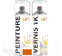 ipixline Kit Retouche Peinture Carrosserie Voiture - Bombe Aérosol Peinture Auto 400 ml, Vernis Brillant 1k 400 ml - Compatible avec Ford - Twister Orange 7433
