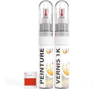 ipixline Kit Retouche Peinture Carrosserie Voiture - Stylo Correcteur Peinture 30 ml, Vernis Brillant 1k 30 ml - Compatible avec Ral - Orangé Sang 2002