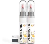 ipixline Kit Retouche Peinture Carrosserie Voiture - Stylo Correcteur Peinture 30 ml, Vernis Brillant 1k 30 ml - Compatible avec Ral - Gris Ardoise 7015