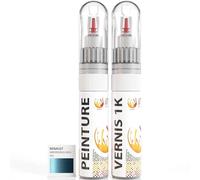 ipixline Kit Retouche Peinture Carrosserie Voiture - Stylo Correcteur Peinture Auto 30 ml, Vernis Brillant 1k 30 ml - Compatible avec Renault - Ardoise Bleu Azul 422
