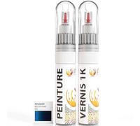 ipixline Kit Retouche Peinture Carrosserie Voiture - Stylo Correcteur Peinture Auto 30 ml, Vernis Brillant 1k 30 ml - Compatible avec Peugeot - Bleu De Chine EGE