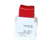 IPKAAAAD Emergency Stop Switch 2Pcs HY37B 125/250V 17/12A Dustproof Lock Off Trigger Pushbutton Push Button Switch for Mower Garden Tools