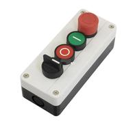 IPKAAAAD Emergency Stop Switch Momentary 3 Postion Selector Red Green Emergency Stop Pushbutton Switch Station