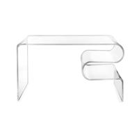 iPLEX Curvy Table basse salon en PMMA Made in Italy 40 x 76 x 42 cm Transparent