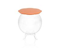 Iplex Design Bollino Table d'appoint/Table de chevet, Plexiglass/PMMA, Orange/Transparent
