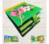 IPLO Livre d'activités en Feutre Ferme Quiet Book | Busy Book | Livre sensoriel avec marionnette à Doigt, Labyrinthe, etc. - Especial Blackfriday and cibermonday