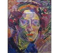 IPLUPJDY Abstraite Tableau Mural Peinture sur Toile Futurisme Portrait de femme ou Portrait de la comtesse Casanova Peinture par Umberto Boccioni Pour les Décorations pour la Maison 60x90cm