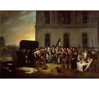 IPLUPJDY Art Mural en Toile Impression Tableaux Enterrement des victimes de la Révolution de juillet devant la colonnade du Louvre par Jean Alphonse Roehn Pour la Décoration Murale 60x90cm