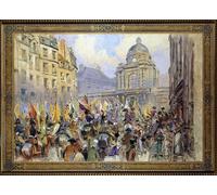 IPLUPJDY Art Mural en Toile Impression Tableaux la Reddition au Sénat des Trophées la Bataille d'Ulm et d'Austerlitz par Jean Baptiste Edouard Detaille Pour la Décoration Murale 60x90cm