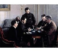 IPLUPJDY Image sur Toile Impressions d'art Decoration Affiche le Jeu de Bézique de Gustave Caillebotte Tableaux en Toile Pour la Décoration Murale 60x90cm