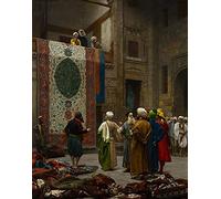 IPLUPJDY Image sur Toile Nordique Peinture Tableaux en Toile Le marchand de tapis de Jean Léon Gérôme Nordique Peinture Pour la Décoration Murale 60x90cm