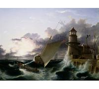 IPLUPJDY Peinture Poster Abstraite Tableau Mural Peinture sur Toile Bateau par Danby Art Mural en Toile Pour les Décorations pour la Maison 60x90cm