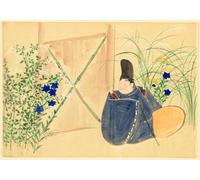 IPLUPJDY Peinture Poster Abstraite Tableau Mural Peinture sur Toile Fleurs des cent mondes Nakaguni par Kamisaka Sekka Art Mural en Toile Pour les Décorations pour la Maison 60x90cm