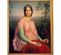 IPLUPJDY Peinture Poster Abstraite Tableau Mural Peinture sur Toile Fleurs des champs par Louis Janmot Art Mural en Toile Pour les Décorations pour la Maison 60x90cm