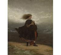 IPLUPJDY Peinture Poster Abstraite Tableau Mural Peinture sur Toile La fille que j'ai laissée derrière moi par Eastman Johnson Art Mural en Toile Pour les Décorations pour la Maison 60x90cm